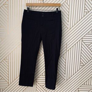 Anthropologie The Essential SLIM Black cotton blend cropped ankle Pants size 6